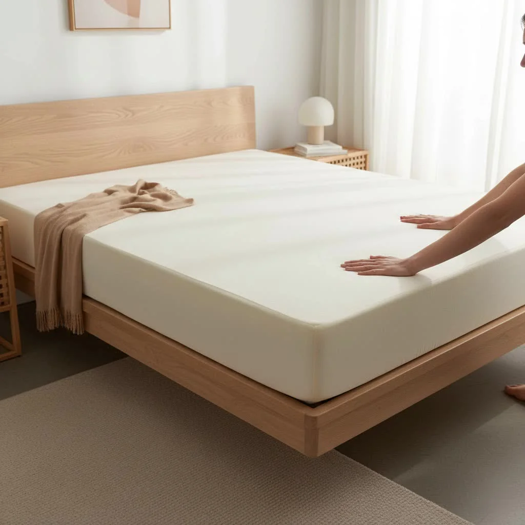 Twin mattress topper on a bed, enhancing sleep comfort